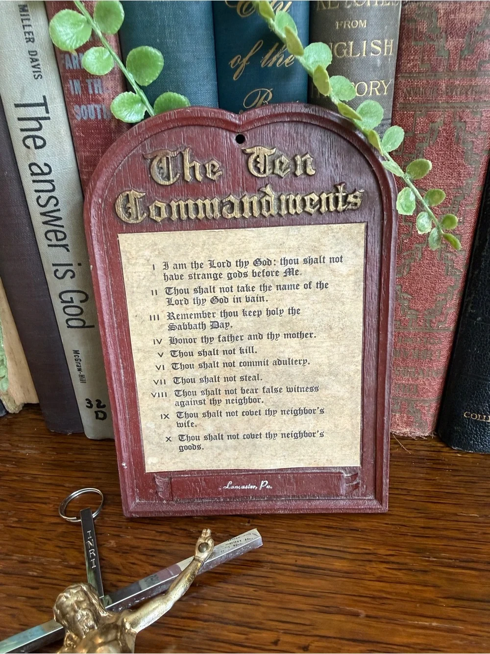 MCM Crucifix Wall Cross & Ten Commandments Plaque